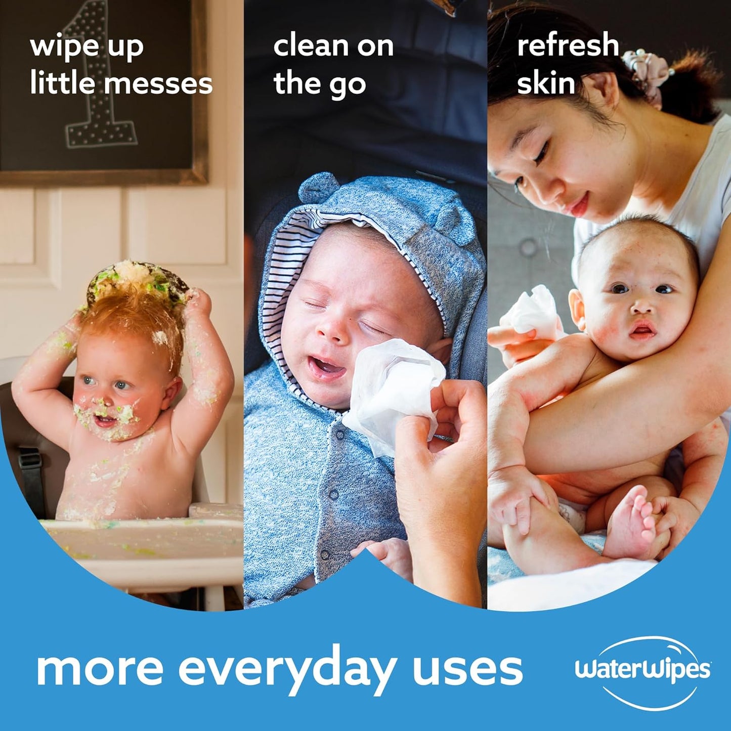 Plastic-Free Original Baby Wipes, 99.9% Water Based Wipes, Unscented for Sensitive Skin, 720 Count (Pack of 12)