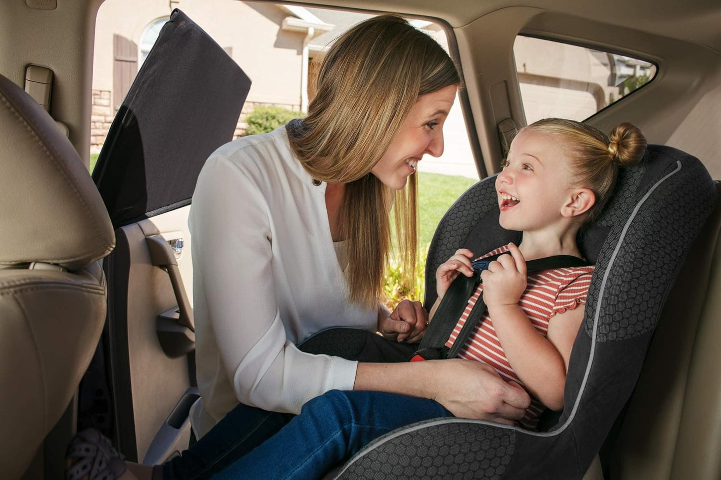 Car Rear Children'S Window Shades for Baby (Pack of Two) - Stretchable & Breathable Window Screens for Sun Protection Sunshade, Car Window Shade All-Round Protection for Kids - Fits Most Vehicles