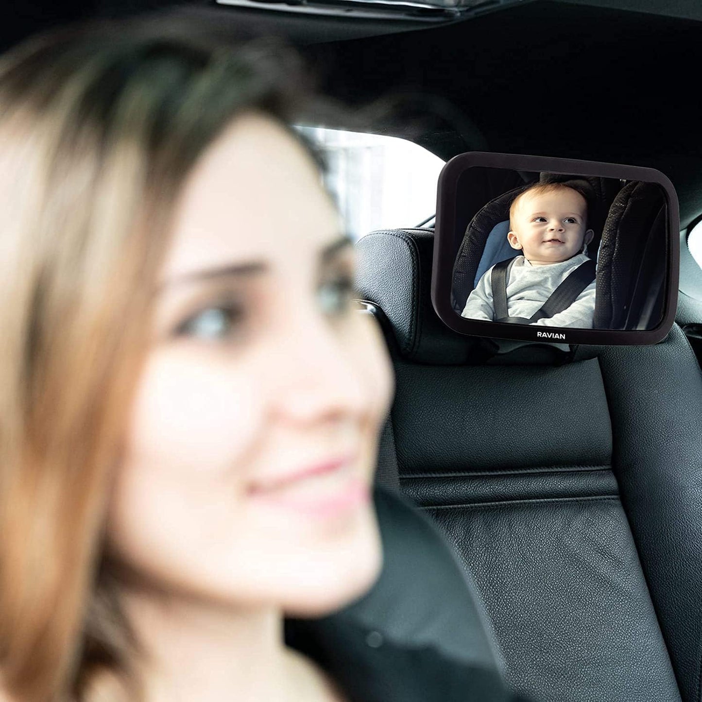 Baby Car Mirror for Back Seat Safest Newborn Essentials with Rear View, Shatterproof, Adjustable to See Rear Facing for Infants, Kids and Pets