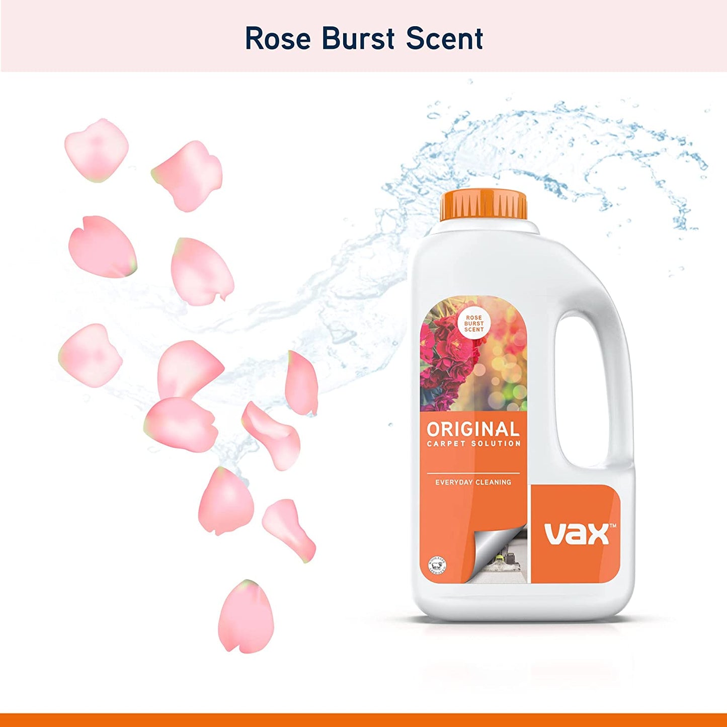 Original 1.5L Carpet Cleaner Solution, Stain Remover Shampoo, Rose Burst Scent, Suitable for Everyday Cleaning, 1-9-142055, White