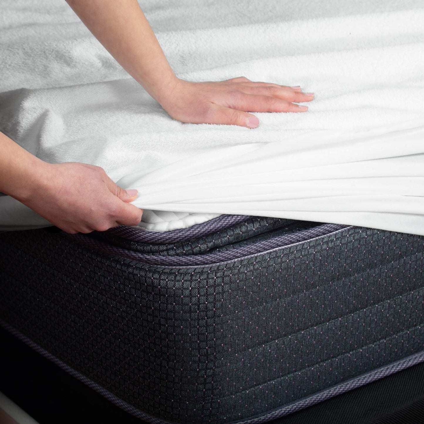 100% Waterproof Mattress Protector Cotton Terry Top - Extra Deep 30Cm Fitted Skirt - Waterproof Single Mattress Protector - Super Absorbent - Machine Washable - Single (90X190) Cm