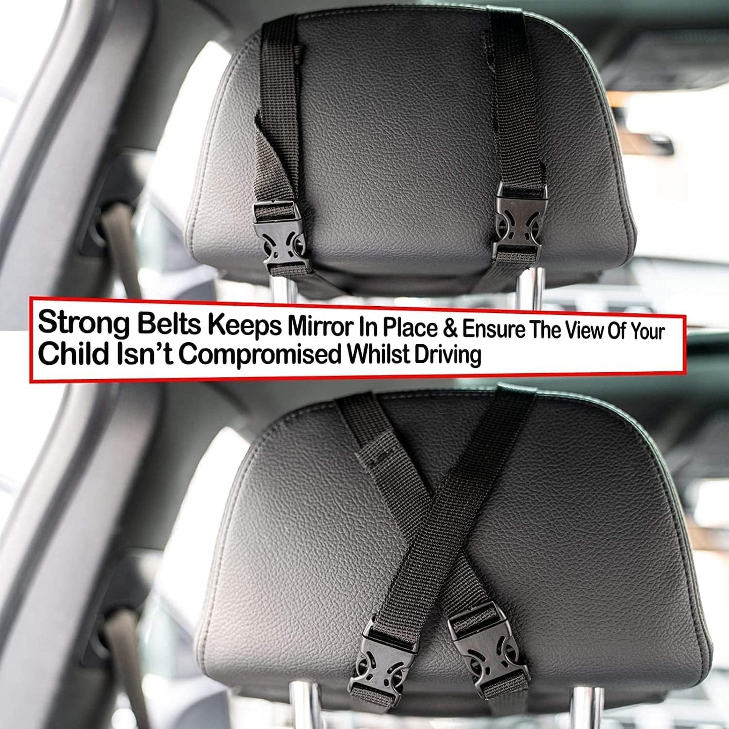 Baby Car Mirror for Back Seat Safest Newborn Essentials with Rear View, Shatterproof, Adjustable to See Rear Facing for Infants, Kids and Pets