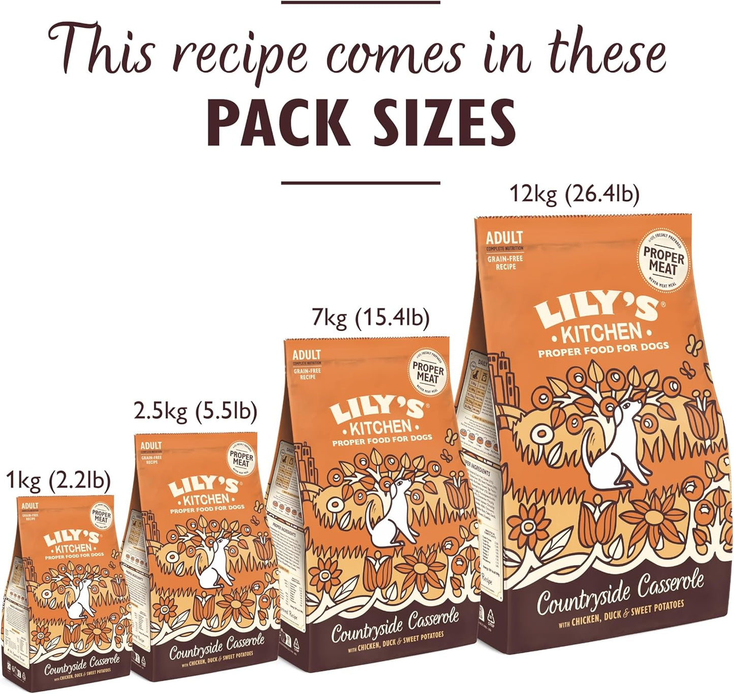Made with Natural Ingredients Adult Dry Dog Food Chicken & Duck Grain-Free Recipe 2.5Kg Bag