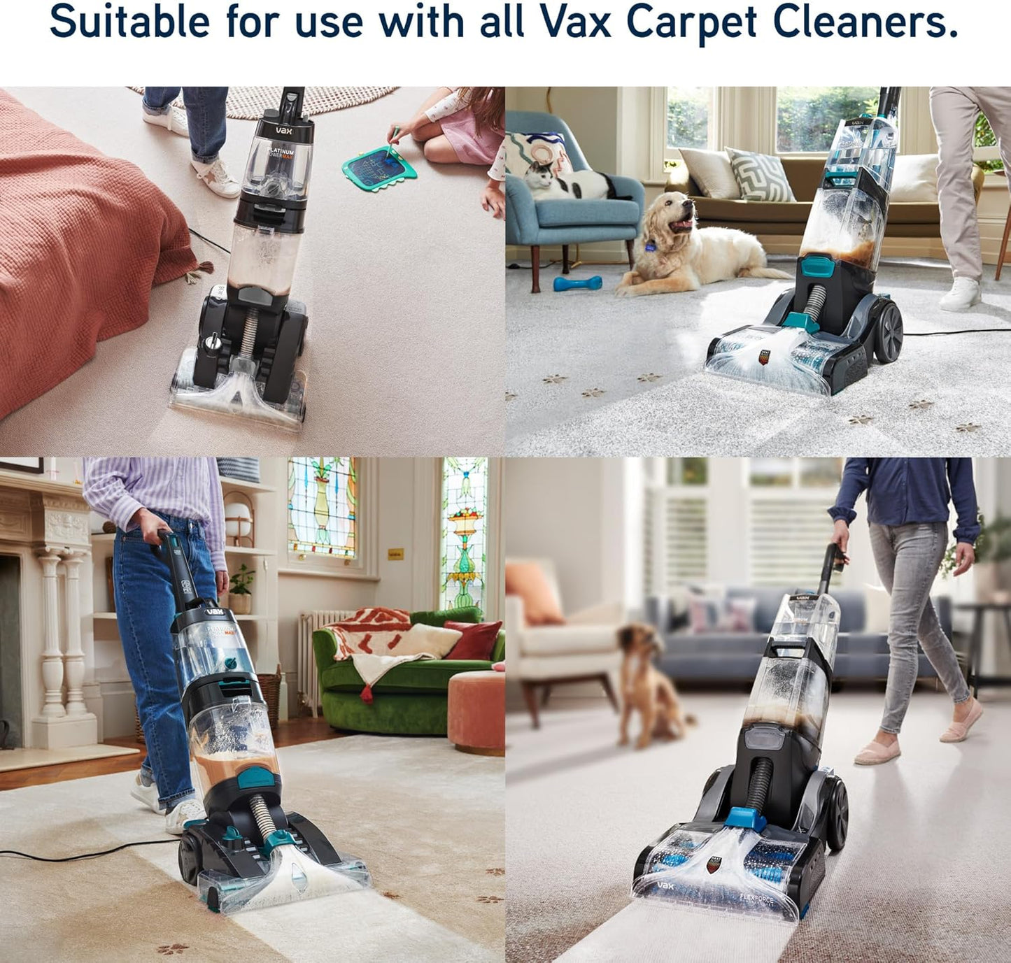 Original 1.5L Carpet Cleaner Solution, Stain Remover Shampoo, Rose Burst Scent, Suitable for Everyday Cleaning, 1-9-142055, White