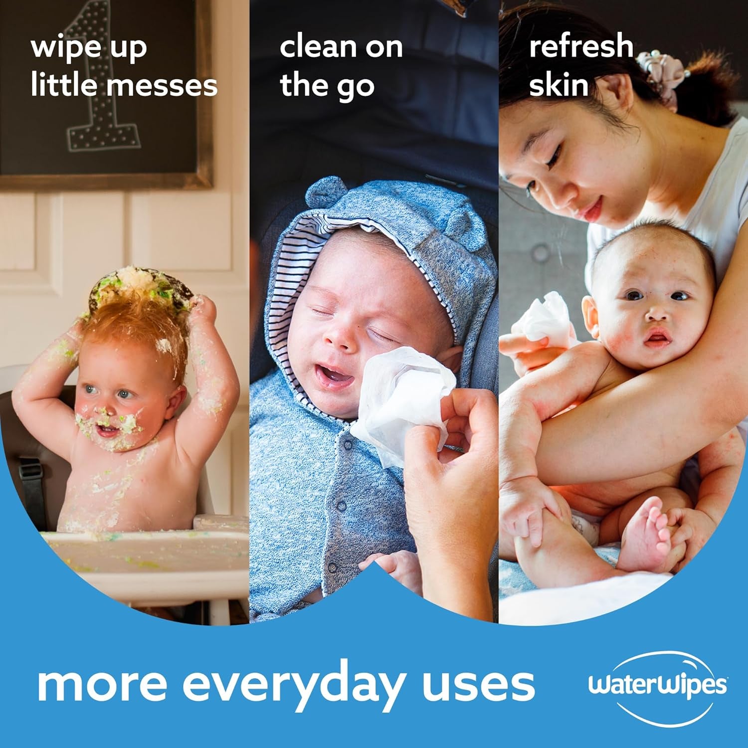 Plastic-Free Original Baby Wipes, 99.9% Water Based Wipes, Unscented for Sensitive Skin, 720 Count (Pack of 12)