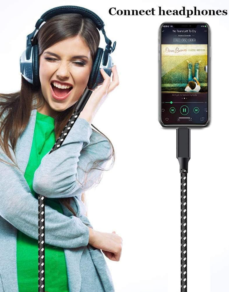 Aux Cable for Iphone in Car 3.5Mm Aux Cord Aux Lead Compatible with Iphone 14/14 Pro/14Pro Max/13/13 Pro/12/12 Pro/11 Pro/11/Xs/Xr/X/8/7 Works for Car Stereo