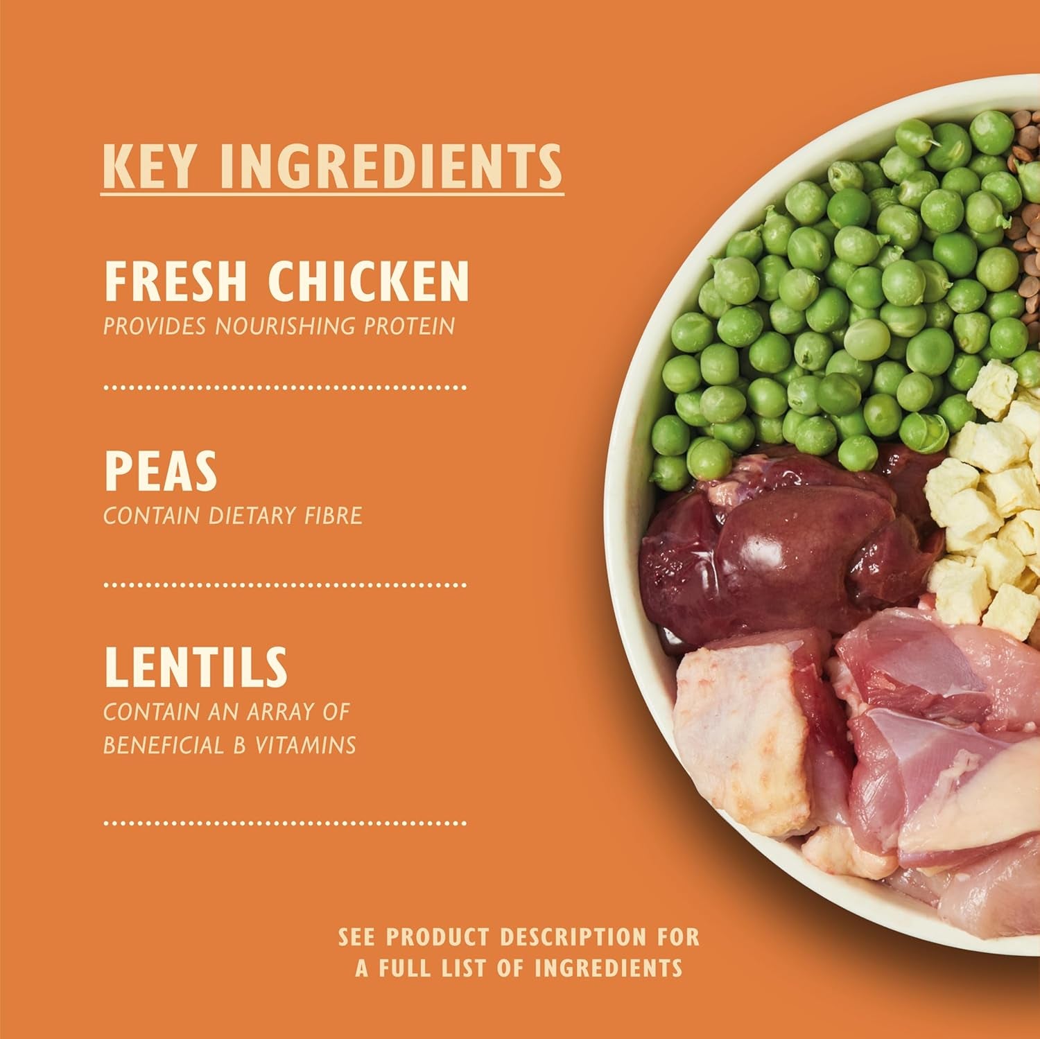 Made with Natural Ingredients Adult Dry Dog Food Chicken & Duck Grain-Free Recipe 2.5Kg Bag